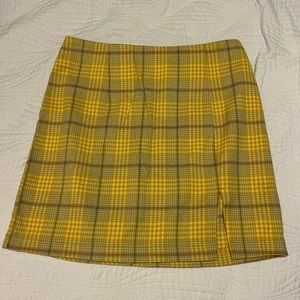 Yellow Plaid Skirt
